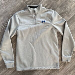 Under Armour Gray and Blue Fleece Pullover